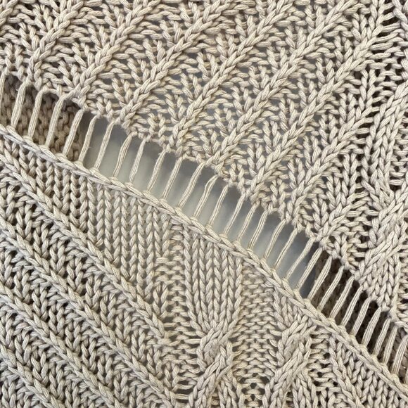 Chico's Womens Tan Draped Waterfall Cardigan Sweater Open Knit Size 0 = US Small - Picture 6 of 7